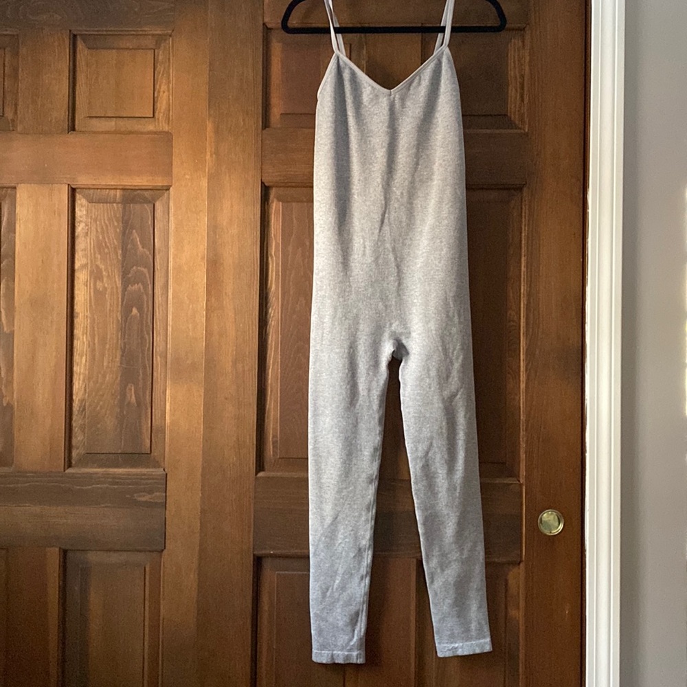 Hatch maternity the body ribbed unitard gray melange medium